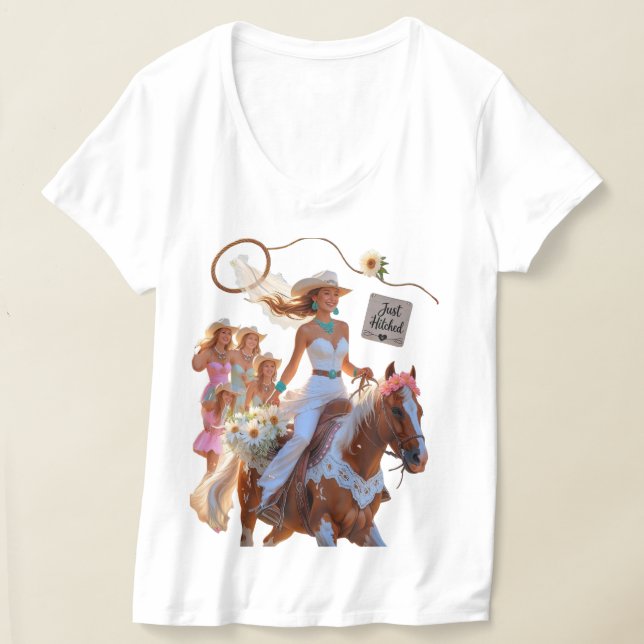 Camiseta Summer Ride to Forever – Cowgirl Wedding Bliss (Postura )