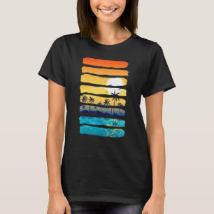 Camiseta Summer Sun Palm Tree Beach Ocean Artística 1
