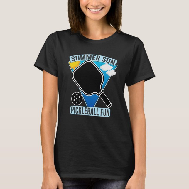 Camiseta Summer Sun Pickleball Fun Summers Playing Pickebal (Frente)