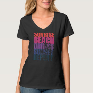 Camiseta Summer Sunrise Beach Bebe Sunset Repetir Praia