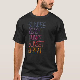 Camiseta Summer Sunrise Beach Bebe Sunset Repetir Praia 2