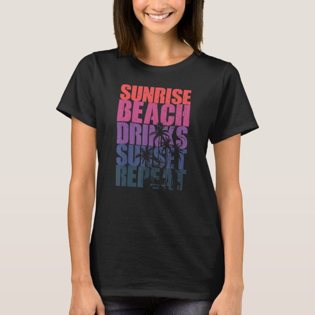 Camiseta Summer Sunrise Beach Bebe Sunset Repetir Praia 7 (Frente)