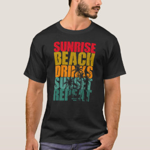 Camiseta Summer Sunrise Beach Bebe Sunset Repetir Praia 8