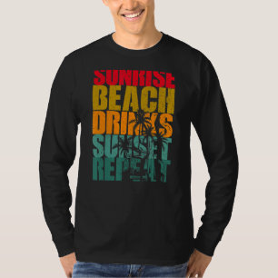 Camiseta Summer Sunrise Beach Bebe Sunset Repetir Praia 8