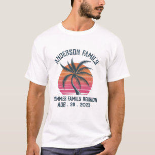 Camiseta Summer Sunset Beach Palm Tree Family Reunion