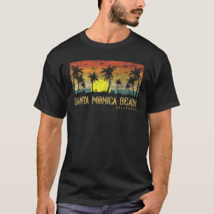 Camiseta Summer Sunset PalmTree Vintage Papais noeis da Cal