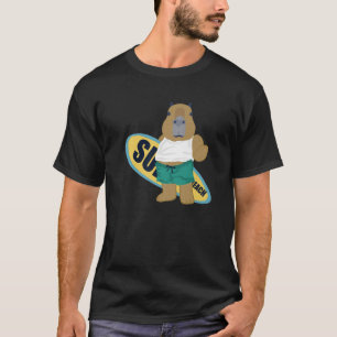 Camiseta Summer Surfboard Wild Animal Surfing Beach Sunset
