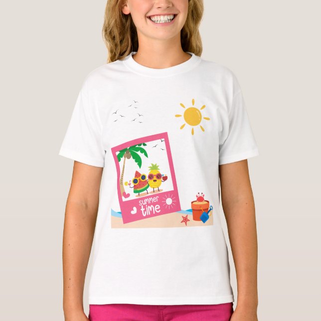 Camiseta Summer Time Beach Snap Foto T-Shirt (Frente)