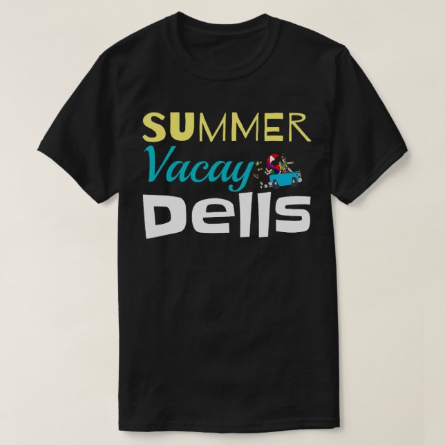 Camiseta Summer Vacay Dells Wisconsin Dells Férias (Frente do Design)