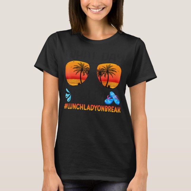 Camiseta Summer Viba Óculos de sol Que dia é o almoço (Frente)