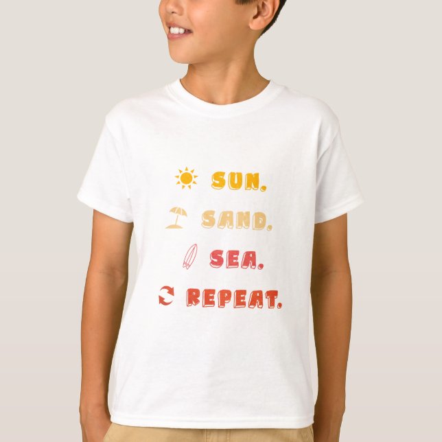 Camiseta Summer Vibes Boys' T-Shirt - Fun Summer Ahead (Frente)