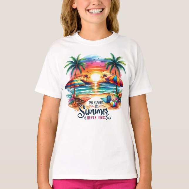 Camiseta Summer Vibes Brushaft Beach Sunset-34626 (Frente)
