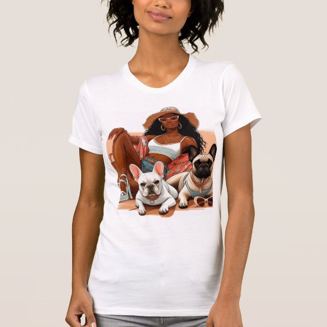 Camiseta Summer Vibes com mamãe e franceses (Frente)