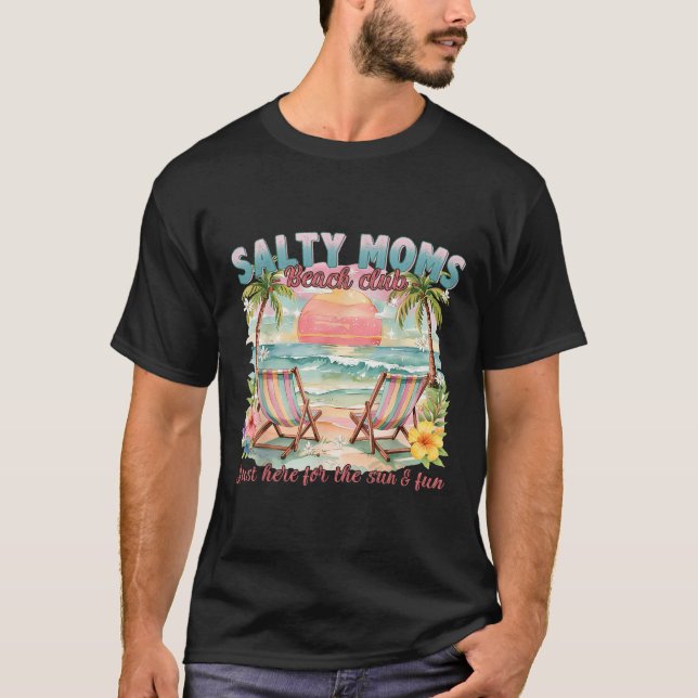 Camiseta Summer Vibes Funny Salty Mães Beach Club Funny Bea (Frente)