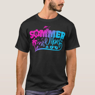 Camiseta Summer Vibes Hello Summer Sunset Beach Summer Vaca