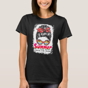Camiseta Summer Vibes Mensagem Bun No Dia Passado Edu Teach
