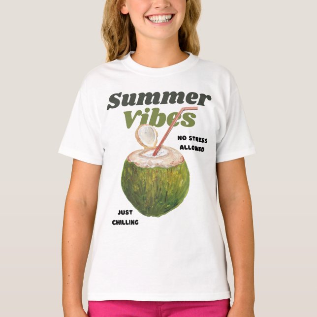 Camiseta Summer Vibes Retro (Frente)