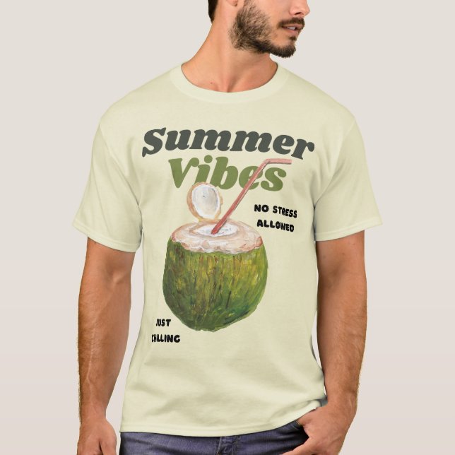 Camiseta Summer Vibes Retro (Frente)