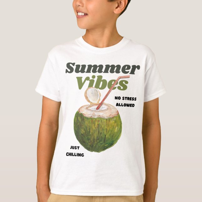 Camiseta Summer Vibes Retro (Frente)