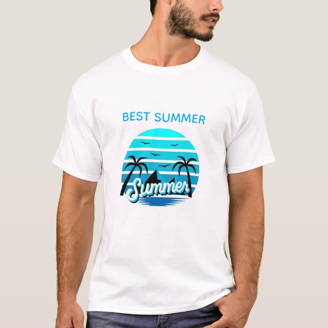 Camiseta Summer Vibes Retro Design t-shirt design (Frente)
