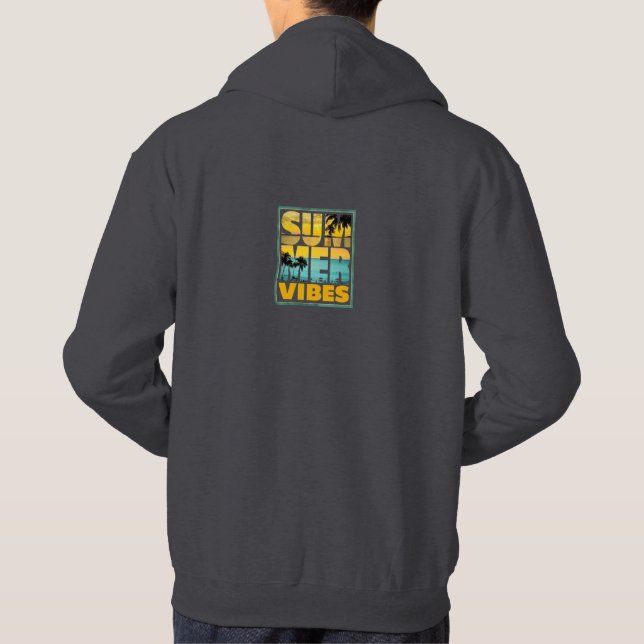 Camiseta Summer Vibes - Retro Gráfico de Praia (Verso)