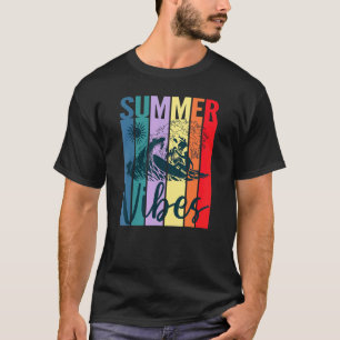 Camiseta Summer Vibes Retro Vintage Surfer Ocean Wave Sun B