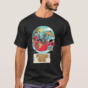 Camiseta Summer Vibes Skeleton Summer Retro