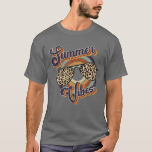 Camiseta Summer Vibes Summer Cheetah Leopard Óculos escuros