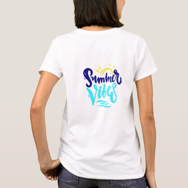 Camiseta Summer Vibes Sun e Waves (Verso)