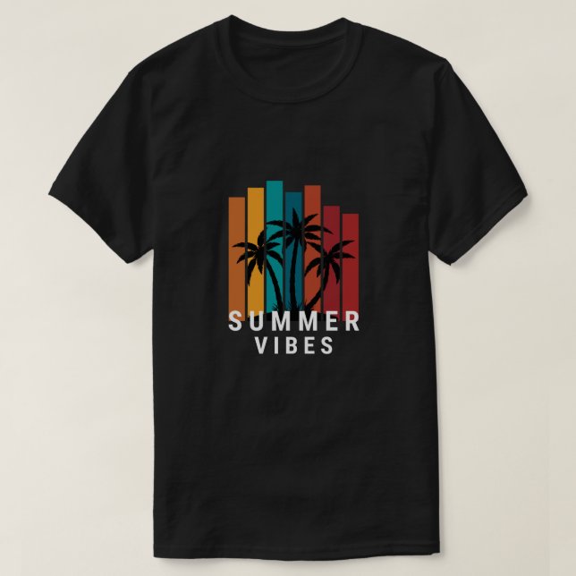 Camiseta Summer Vibes Sunset Beach Men's T-Shirt | (Frente do Design)