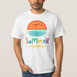 Camiseta Summer Vibes Sunset e Sea Men
