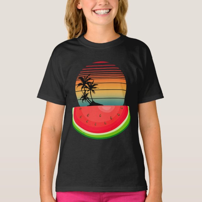 Camiseta Summer Vibes Sunset Watermelon (Frente)