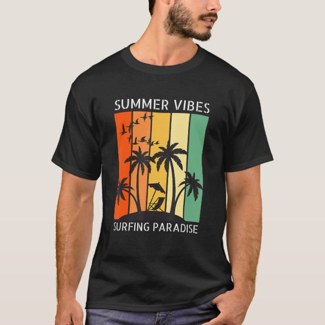 Camiseta Summer Vibes Surfing Paradise Summer (Frente)