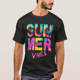 Camiseta Summer Vibes Tie Dye Hello Summer Férias Family