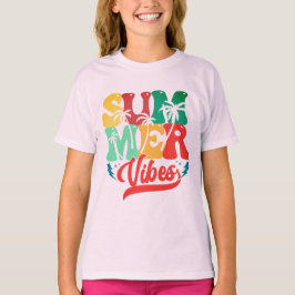Camiseta "Summer Vibes", Verão, Crianças