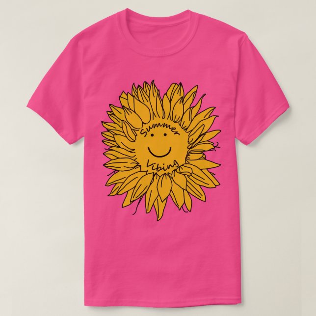 Camiseta Summer Vibing Amarelo Sunflower (Frente do Design)