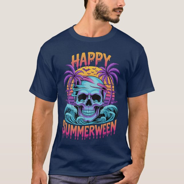 Camiseta Summer Watermelon Jackolantern Happy Summerween Sk (Frente)