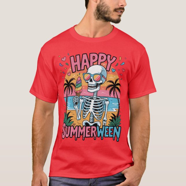 Camiseta Summer Watermelon Jackolantern Happy Summerween Sk (Frente)
