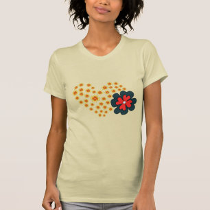 Camiseta Summer Women Daisy Flower Heart