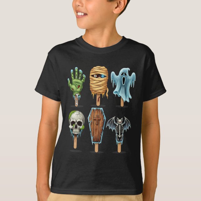 Camiseta Summerbetween Horror Movives Summer Popsicle Hallo (Frente)