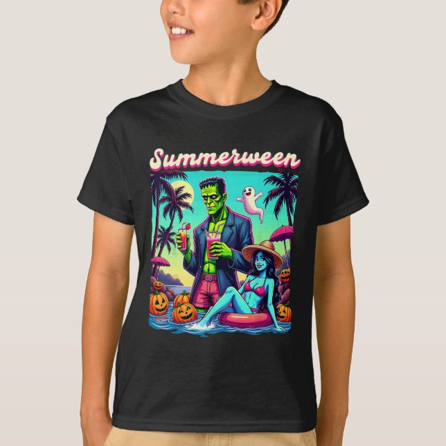 Camiseta Summerbetween Summer Halloween Zombie Frankenstein (Frente)