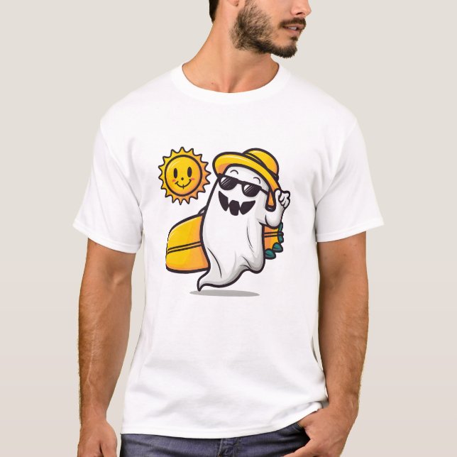 Camiseta Summerentre Vibes: Fantasma de Verão Bonito e Estr (Frente)