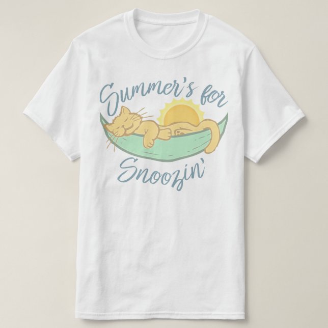 Camiseta Summer's for Snoozin' (Frente do Design)