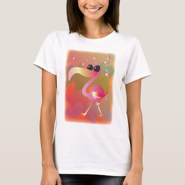 Camiseta summerwaves-flamingo (Frente)