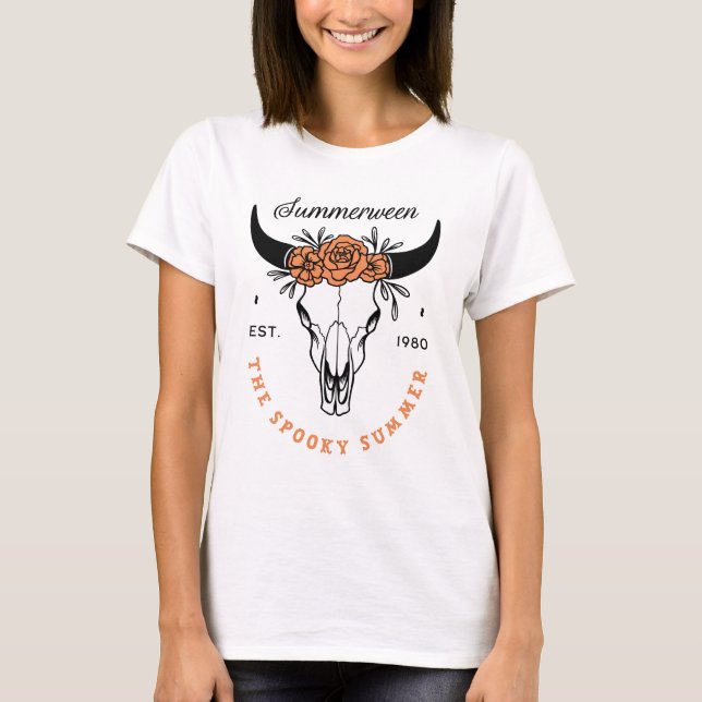 Camiseta Summerween spooky summer party country aesthetic (Frente)
