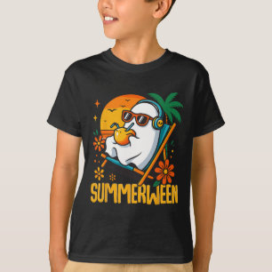 Camiseta Summerwin Funny Ghost Halloween Summer Beach Vibe