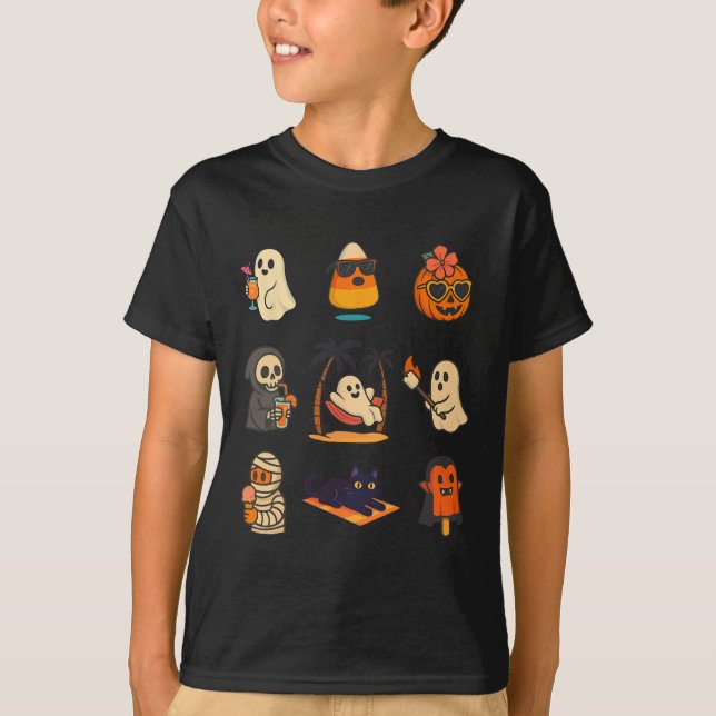 Camiseta Summerwin Ghost Pumpkin Halloween Spooky Summer T (Frente)