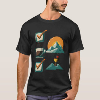 Camiseta Summit Checklist | Coffee Achievement & Mountain 