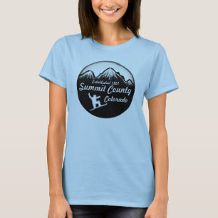 Camiseta Summit County Blue Snowboard est tanque