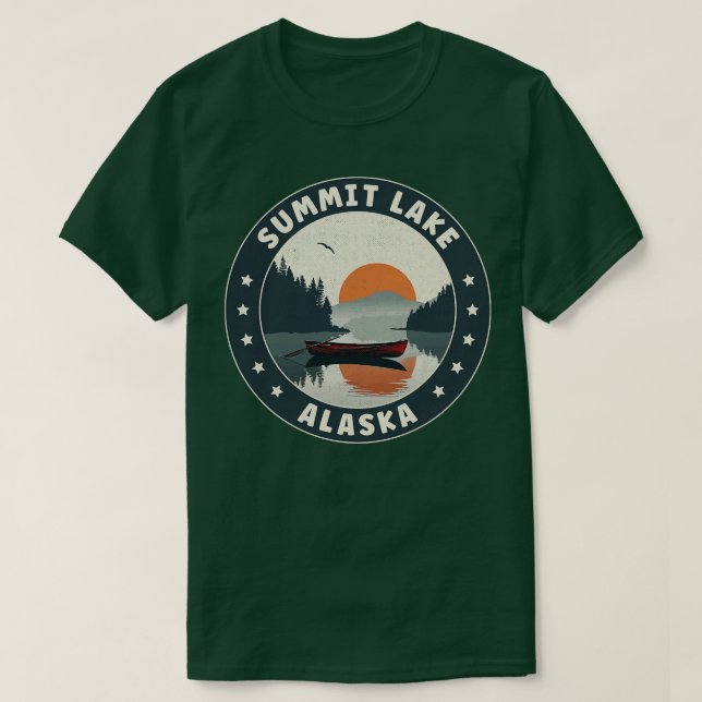 Camiseta Summit Lake Alaska Sunset TSirt (Frente do Design)